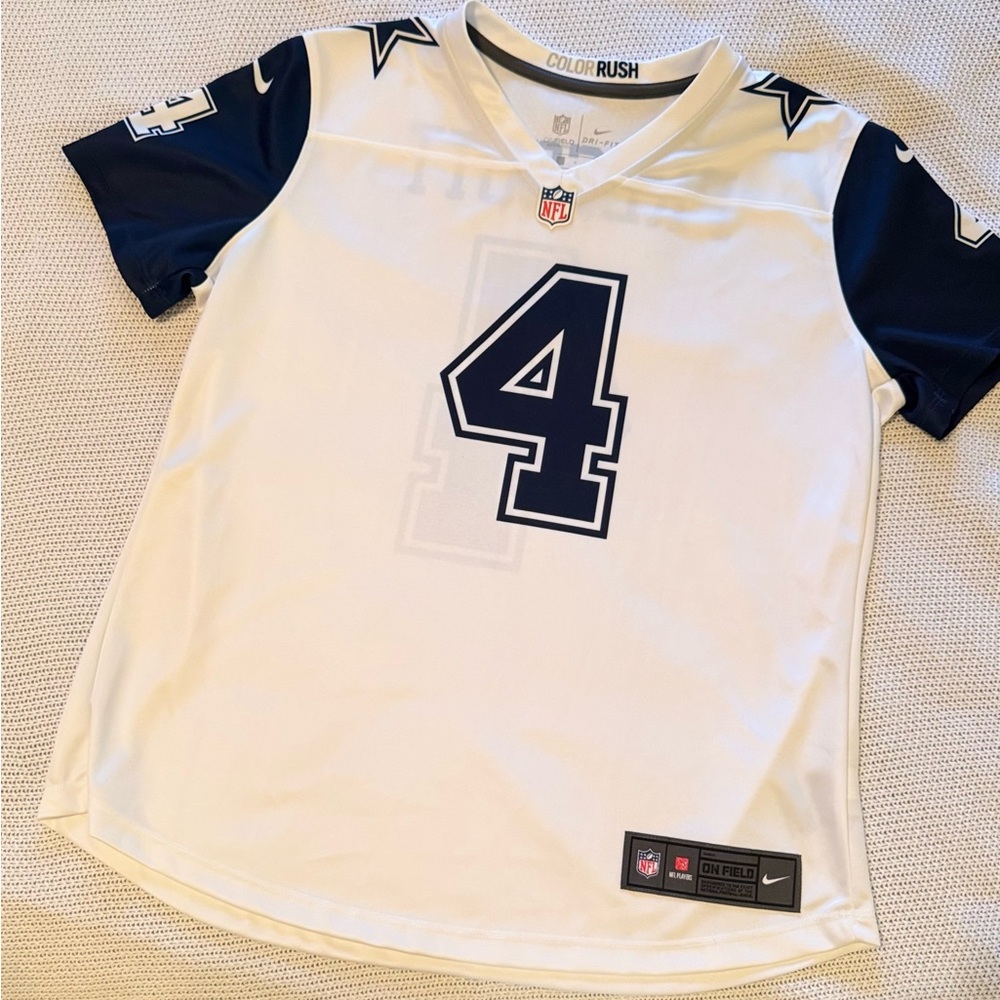 NFL NIKE Dallas Cowboys #4 Dak Prescott Women's Game Football Jersey Shirt - Picture 2 of 16